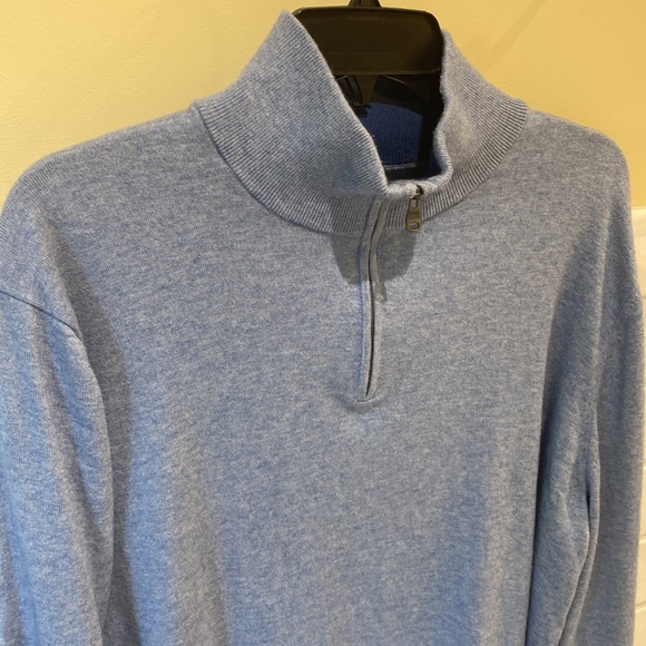 Soft Blue Banana Republic Zip Up Cashmere Blend Sweater - Size XL - Picture 3 of 6